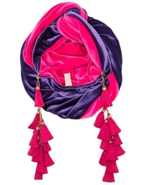 Julia Clancey Hotty & Chacha Velour Reversible Turban Limited Edition - Pink