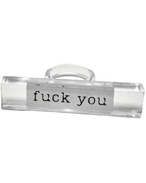 Studio Syg Fuck You Ring - White