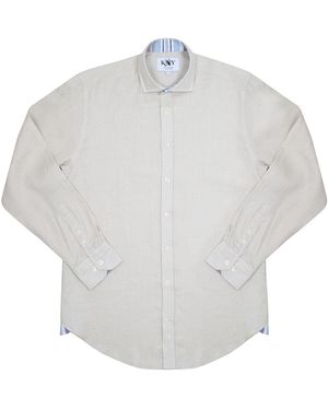 Koy Clothing Neutrals Sand Linen Shirt - White