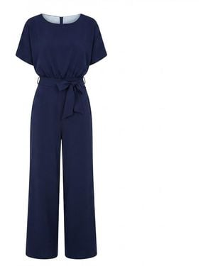 Yumi' Batwing Stretch Jumpsuit - Blue