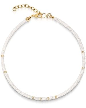Nialaya Shell Choker With Details - Metallic