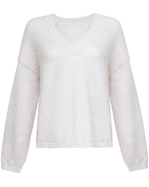 Audrey Vallens Neutrals Miss Av Knit Sweater - White