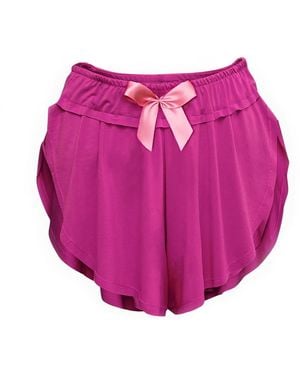 Loreen Label Bamboo Butterfly Shorts - Pink