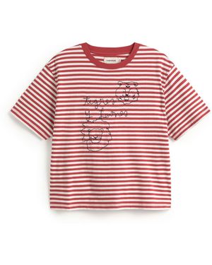 Thinking Mu Embroidered Tigres And Leones Lucia T-Shirt