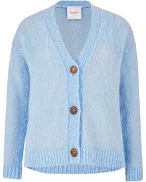 SALANIDA Melody Mohair Cardigan Sky - Blue