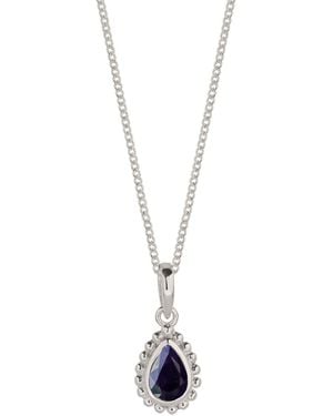 Charlotte's Web Jewellery September Birthstone Sterling Necklace - Metallic
