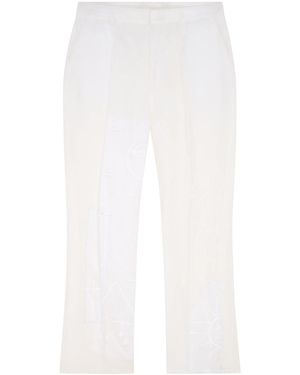 Maison Louis Linen And Cotton Trousers - White