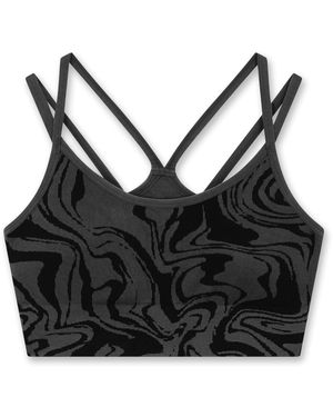 Hrmn8 Ocean Swirl Sports Bra - Black