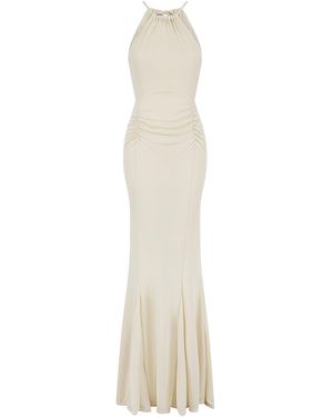 Celestine & Mae Neutrals Plume Maxi Dress - White