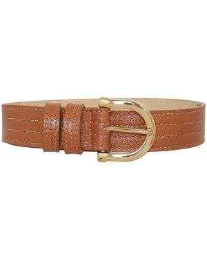 BeltBe Arch Metal Buckle Leather Belt - Brown