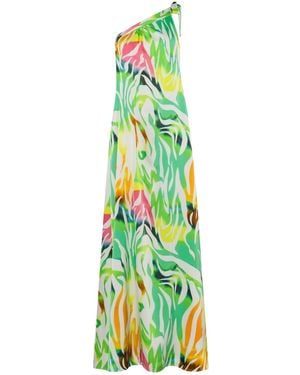 Belyed Handcraft Palmera – Silk Crepe Maxi Dress By Belyed - Green
