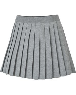 SALANIDA Piccolo Pleated Merino Mini Skirt - Grey