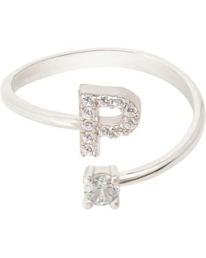 LÁTELITA London Initial Ring P - White
