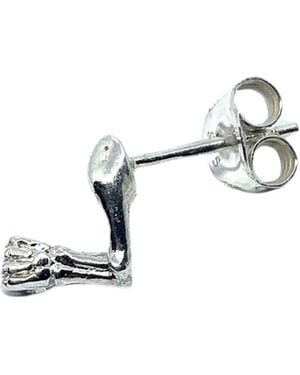 Tg-Jewellery by Tamara Gervasio Skull Arm Solo Stud - White