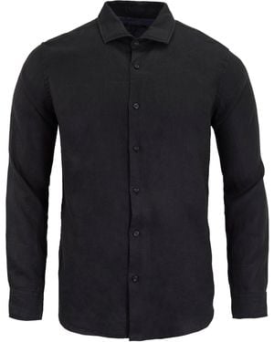 lords of harlech Lionel Linen Button Down Shirt - Blue