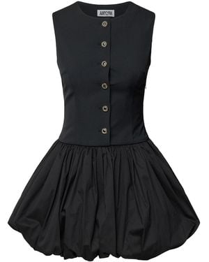 Amy Lynn Aimee Tailored Mini Puffball Dress - Black
