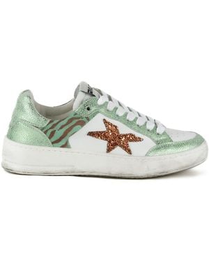 Keith Scarrott Shoes Favorita Mint Star Trainer - Green