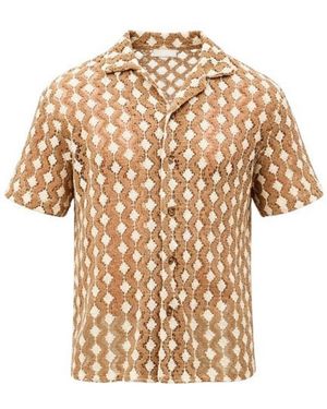 Vayla Relaxed Knitted Cotton-Blend Summer Shirt - Natural