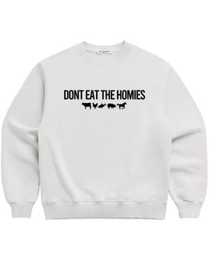 Dont Eat the Homies Three D Crewneck - White