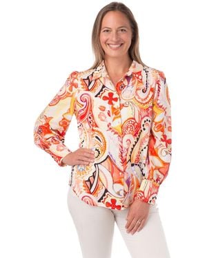 Franchetti Bond Ricciarda Paisley Swirl Classic Shirt - Red