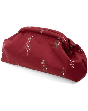 RainSisters Crimson Floral Clutch Bag - Red