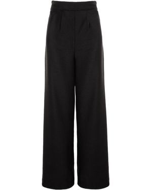 AVENUE No.29 Wool Wide Leg Pants - Black
