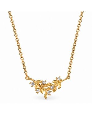 Belinda Jewelz Topaz Floral Vine Birthstone Necklace - Metallic
