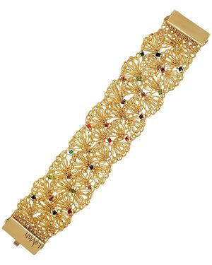 Lavish by Tricia Milaneze Shells Handmade Crochet Bracelet - Metallic