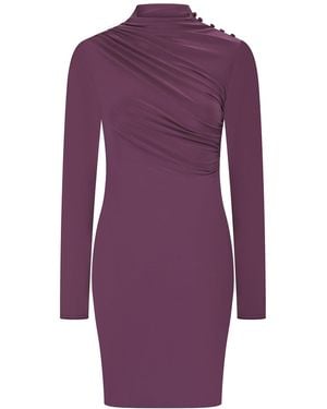 Celestine & Mae Eustoma Mini Dress - Purple