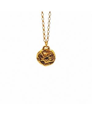 Moca Jewellery Moon Gem Necklace - Metallic