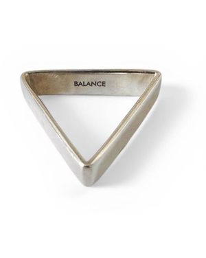 Aki Roc Jewelry Triangle Balance Ring Six Mm - White