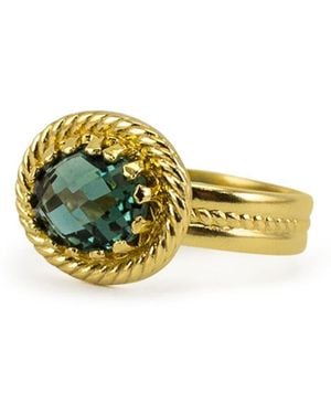 Vintouch Italy Luccichio Agate Band Ring - Yellow