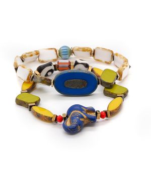 Ebru Jewelry Cheerful Elephant Bracelet Set - Metallic