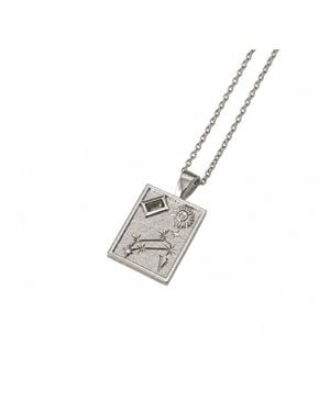 Cier Leo Zodiac Necklace - White