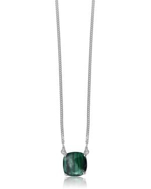 FV Jewellery La Stele Malachite Square Dome Necklace - Metallic
