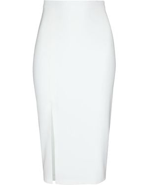 2KStyle Carine High-Waisted Pencil Split Midi Skirt - White