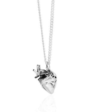 Strange Fruit Small Heart Pendant - Metallic