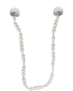 Raxada Cord Pearl Earrings - Metallic