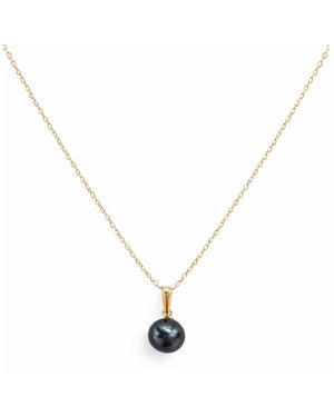 Pearl Code Luna Pearl Pendant Necklace - Metallic