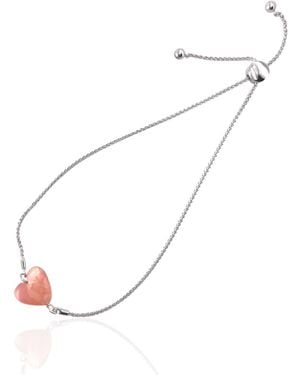Bio-Trimmings Rose Heart Adjustable Bracelet - Metallic