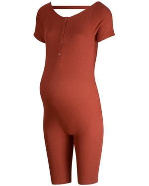 The Koozy Maternity Julie Short Sleeve One-Piece - Red