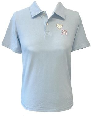 Anna Sui Patch Polo Tee - Blue