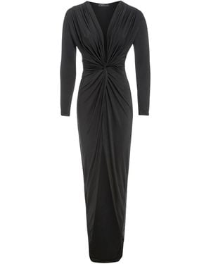 Sarvin Twist Front Dress - Black