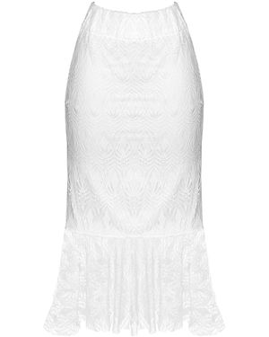 ANTONINIAS Cassia Flowy High-Rise Skirt - White