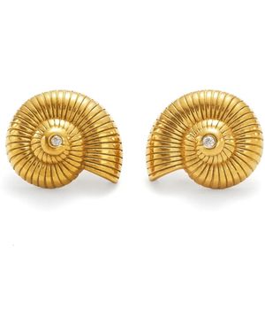 Decolet the label Conch Earrings - Metallic