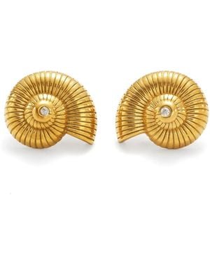 Decolet the label Conch Earrings - Metallic