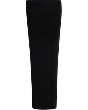 Circular Path Maxi Tube Skirt - Black