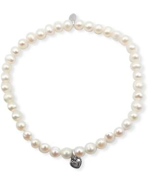 FV Jewellery La Pierre Fresh Water Pearl Stretchy Bracelet - Metallic