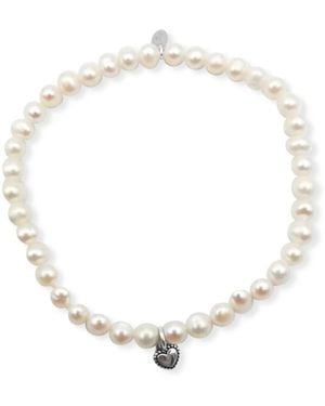 FV Jewellery La Pierre Fresh Water Pearl Stretchy Bracelet - Metallic