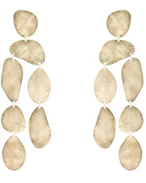 Marcia Moran Organic Shaped Semi-Precious Stone Earrings - Metallic